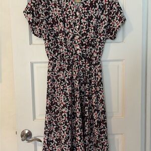 Haband Vintage 1960s 1970s Floral Print Midi Dress VTG